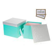 Набор коробок подарочных с ручкой, 22xH18 см, 20xH17 см (2шт)