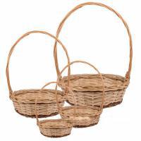 Набор корзин плетеных (ива), D30xH10/41см, D26xH9/37см, D22xH8,5/33см, D18xH8,5/30см, 4шт.