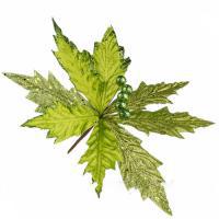 Цветок искусственный "Пуансеттия" (ткань), 15см