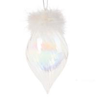 Елочная игрушка "Олива" (стекло), D8хН16см