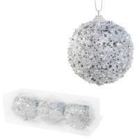 Набор елочных игрушек "Шар" (пена), D8см, 3шт.