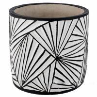 Кашпо "Узор" (бетон), D16,5xH16 см