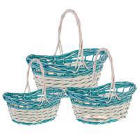 Набор корзин плетеных (ива), 45х34xH17/44см, 39х29хН14/39см, 33х23xH13/32см, 3шт.