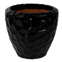 Кашпо Nieuwkoop "Black Shiny Couple relief Cascara"