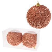 Набор елочных игрушек "Шар" (пена), D10см, 2шт.