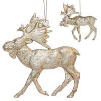 Елочная игрушка "Лось" (пластик), 10,5х11см, 11х11см, в асс.