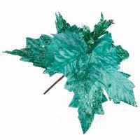 Цветок искусственный "Пуансеттия" (ткань), 20см