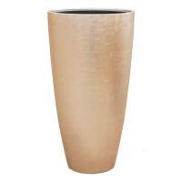 Кашпо Metallic Silver leaf Partner matt light champagne (with liner), D40хH75см