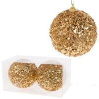 Набор елочных игрушек "Шар" (пена), D10см, 2шт.