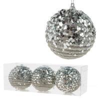 Набор елочных игрушек "Шар" (пена), D8см, 3шт.