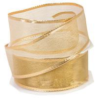 Лента декоративная "Luxury" на проволоке, 40 мм x 20 м