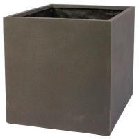 Кашпо Square (полистоун) Rock2-grey, 40х40хН40см