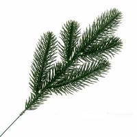 Ветка еловая искусственная литая (пластик), 15х25 см