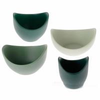 Набор ваз "Кувшинка" (керамика), 7,8x7,8xH8,6 см, 10,3x10xH8,3 см, 12,5x12xH8,5 см, 15,7x14xH8 см (4