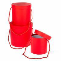 Набор коробок шляпных, D18,3хH17,2 см, D15хH15 см, D12,5хH12,3 см (3 шт)