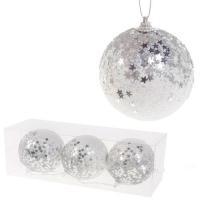 Набор елочных игрушек "Шар" (пена), D8см, 3шт.