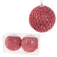 Набор елочных игрушек "Шар" (пена), D10см, 2шт.