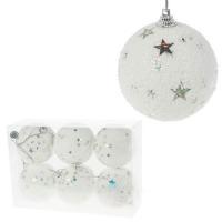 Набор елочных игрушек "Шар" (пластик), D7см, 6шт.