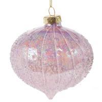 Елочная игрушка "Луковка" (стекло), D10см