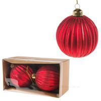 Набор елочных игрушек "Шар" (стекло), D8см, 2шт.