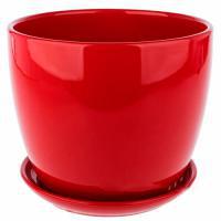 Горшок с поддоном (керамика), D18xH21,5 см