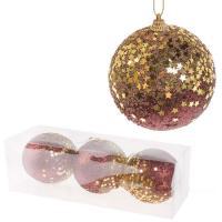 Набор елочных игрушек "Шар" (пена), D8см, 3шт.
