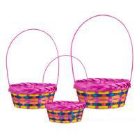 Набор корзин из бамбука "Лукошко", 3 шт, D 18/20/23 см