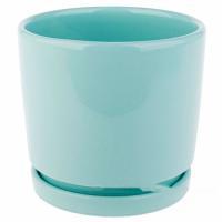 Горшок с поддоном (керамика), D11xH14 см