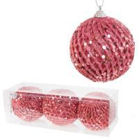 Набор елочных игрушек "Шар" (пена), D8см, 3шт.