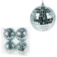 Набор елочных игрушек "Шар" (стекло), D10см, 4шт.