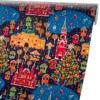 Упаковочная бумага "Ярмарка" в тубусе, 70 смx1 м