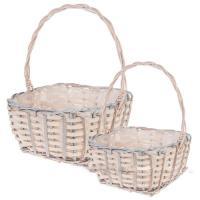 Набор корзин плетеных (ива), D27xH14/36см, D20xH12/32см, 2шт.