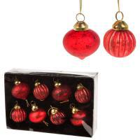 Набор елочных игрушек "Шар, луковка" (стекло), D3см, 6 шт.