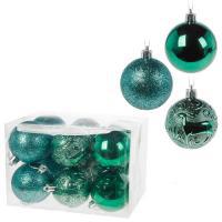 Набор елочных игрушек "Шар" (пластик), D6см, 12шт.