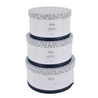 Набор коробок шляпных "Принт", D24,5xH12,5 см, D22xH12 см, D19,5xH11.5 см (3шт)