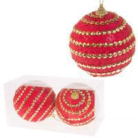 Набор елочных игрушек "Шар" (пена), D10см, 2шт.
