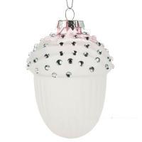 Елочная игрушка "Желудь" (стекло), D8хН12см