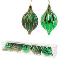 Набор елочных игрушек "Олива" (пластик), 8см, 5шт.