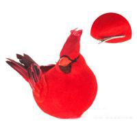 Елочная игрушка на клипе "Кардинал" (пластик), 25х10хН17 см