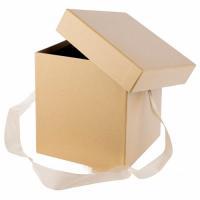 Коробка подарочная с ручкой, 13x13xH14 см