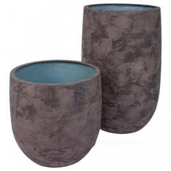 Кашпо Nobilis Marco Chocolate Volcano Round Полистоун