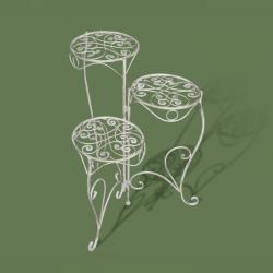 Круглая трехуровневая на вращающихся ножках, цвет Белый