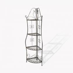 Этажерка угловая четырехэтажная волнистая, цвет Бронза