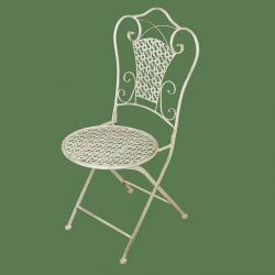 Стул круглый складной узор гребень волны, цвет Белый