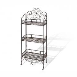 Трехэтажная этажерка с бордюром, цвет Бронза