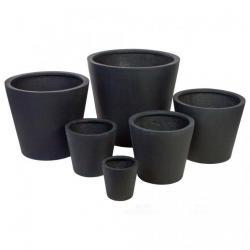 Кашпо Nobilis Marco Black Cone Файберстоун