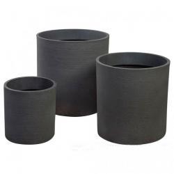 Кашпо Nobilis Marco Gray Sand Cylinder Fiberstone