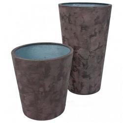 Кашпо Nobilis Marco Chocolate Volcano Cone Полистоун