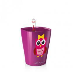 Детское кашпо MINI-DELTINI с совой Фуксия блестящий