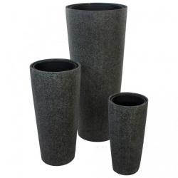 Кашпо Nobilis Marco Rock2-Gray Cone Полистоун